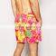 Mens bright color hawaiian swim shorts men