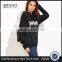 Black Abstract Custom Made Print Hoodie With Pocket Private Label Long Sleeve Hoodies Cotton French Terry