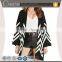 Custom Dolman Sleeves Chevron-patterned Front Open Womens Knitted Cardigan