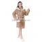 Cation fabric hooded bath dress robe set