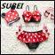 Children's swimsuit girls swimsuit big wave point split child bikini two-piece swimsuit children swimming cap