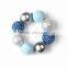 Wholesale Kids Cinderella High-heeled Shoes Crystal Pendant Chunky Necklace Jewelry Set