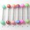 Surgical Steel,Arcylic Tongue Barbell Ring Jewelry