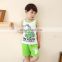 2016 New Cartoon Summer Baby Boy Clothing Set Tank Top + Shorts Kid Summer Set