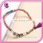 European style simple macrame environmental glass bean bracelet