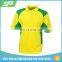 Dye sublimated Shorts sleeves cheap cricket clothing with yellow
