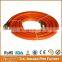 10 Foot Orange PVC Gas Connector Hose, PVC LPG Gas Hose Pipe With Quick Fittings For Grill BBQ Heater Stove