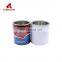 Factory direct supplier quart round tin can mini metal paint pail