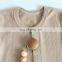 Cocoa Ribbed Footed Baby Girl Pajamas One-piece Romper