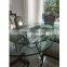 High Quality Oval Bevelled tempered glass top dining table glass top