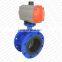 Bundor Pneumatic Stand Double Flange Butterfly Valve Manufacture