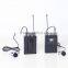 Hot sell mini plastic microphone dual channel UHF collar wireless microphone for karaoke