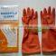 Red Large Size Rubber Household Gloves