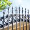 8ft high Security steel black picket fence with curved top