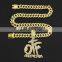 Custom Name HipHop Jewelry 26 Iced Out Diamond Cursive Baguette Letter Name Bling Pendant Necklace
