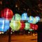 Solar Lights Garden, Outdoor String Lights with Fabric Lantern Ball Christmas Globle Lights for Path Party Decoration