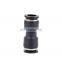 PU Series Black Pneumatic Push To Connect Straight equal in line Union PU One Touch fitting