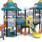 JINGQI Hot sale kids outdoor playground equipment with plastic slide children playground items for sale