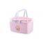 Bathroom plastic square storage basket with handles