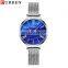 CURREN Ladies Luxury Brand Simple Quartz Stainless Steel Watch Classic Elegant Gold Green Lady's Charm Watch on Wrist