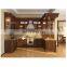 Luxury Freestanding Design Dark Brown Dark Brown Painting Oak Woodwork Wooden Wall Cabinet for Kitchen