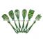 Exotic Pakkawood 6-Piece Kitchen Utensil Set with 12-in Spoon Slotted Spoon Spatula Corner Spoon Large Spurtle Small Spurtle