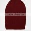 Red Wholesale Custom Leather Embroidery Patch Beanie,Knit Patch Beanie Hat