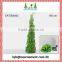 Set of green pop-up tinsel christmas tree