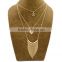New 3 Strands Y Shape Gold Chain Choker Bib Statement Tassel Necklace Designs