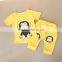 2016 summer new design boy cartoon monkey shirt and pant set baby cotton suit