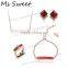 sale crystal fashion jewelry set earring ring necklace set