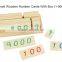 Montessori Material Educational Toy Small Wooden Number Cards With Box (1-9000)