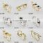 Hot Korean Charm Gold&Silver Plated Exquisite Filled Rhinestone Crystal Nail Rings for Women Jewelry L0051