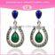 OEM alloy zinc crystal beautiful stud earring designs for women