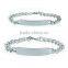 wide adjustable men women stainless steel bangle opened