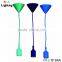 E27 Socket Silicone Ceiling Lighting Parts With Colored Fabric Wire