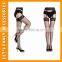 New Fashion Sexy Women Japanese Stocking Anime Thigh High Silk Stocking With Black Flower PGSK-0108