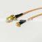 8in RF electrical wire coaxial cable connector MMCX male right angle to RP-SMA female bulkhead pigtail RG316 20cm