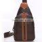 Men's Vintage Genuine Leather Travel Hiking Shoulder Messenger Sling Chest Bag