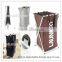600D Oxford cloth Portable and Folding Dirty Garment Laundry basket closed,3 compartments laundry hamper                        
                                                Quality Choice