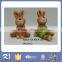 Wholesale Rabbit-shaped Ceramic Cartoon Statue for Home Decoration