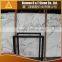 New polished white marble slab Italian light wood grain