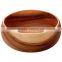 2015 popular Serving usage wooden soup bowl acacia wood bowl rice bowl