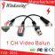 security system utp bnc female Video Balun in cctv camera YJS-202L