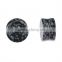 6 Pairs Snowflake stone Flesh Tunnel Plug avaible in Various Gauges