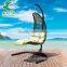 Made in china swing bed comfortable garden rattan iron swing bed hot sale