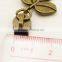antique brass zipper puller with leaf