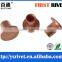 6x8.5mm copper color tubular steel rivet, brake lining rivet