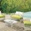 Weatherproof Outdoor Garden Furniture White Rattan Outdoor Furniture Set