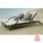 Luxury synthetic rattan outdoor lounge plastic beach sunbeds Sun Lounger